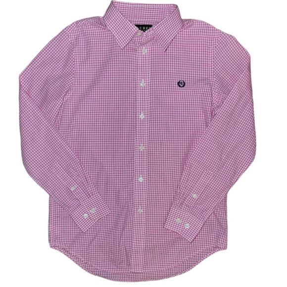 NWOT Lauren Ralph Lauren Pink and White Button Down Button Up Dress Shirt 14 - Picture 7 of 10